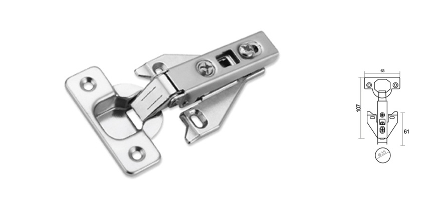 Concealed Hinge，Two way,Zamac Airplane base,Clip-on